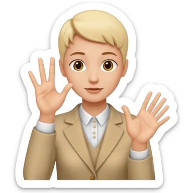 Sign language good taste sticker