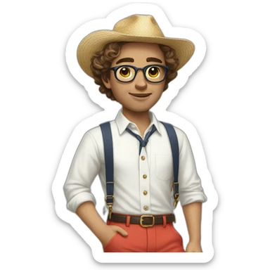 Hyperrealist Preppy spanish sticker