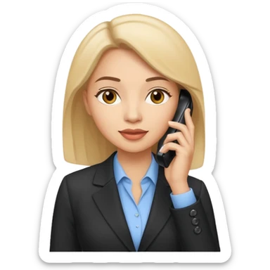 business woman talking on the mobile phone sticker