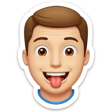 make him drool a lot sticker