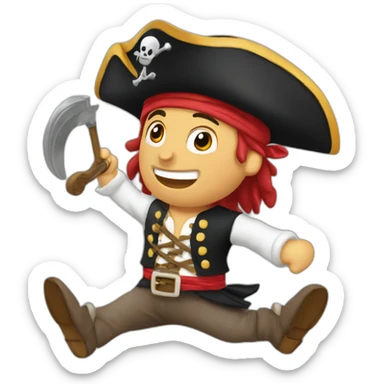 pirata dançando sticker