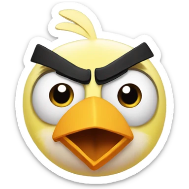 angry birds chuck sticker