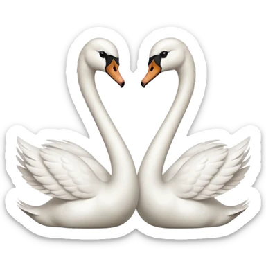 Couple swan emoji sticker