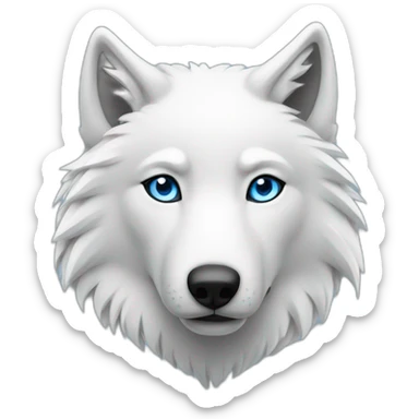 White Wolf blue eyes sticker