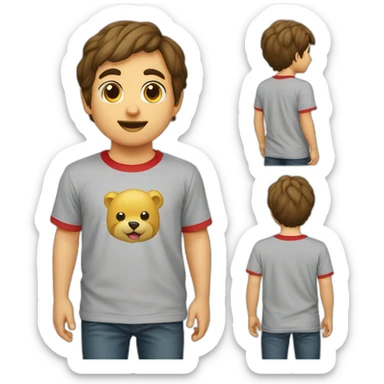 Niño rubio camiseta pucela sticker