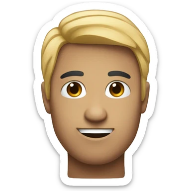 Emoji d'un mec  au yeux bleu et au cheveux noir sticker