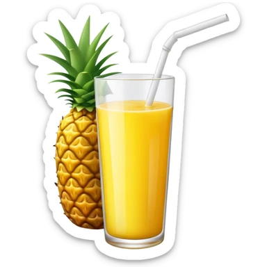 Pineapple juice bottle sticker