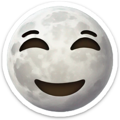 happy hald moon sticker