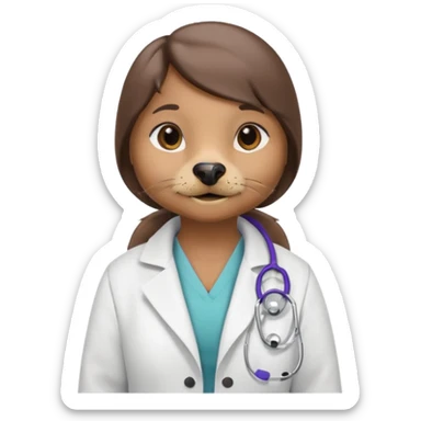 haz una nutria femenina como nutriologa sticker