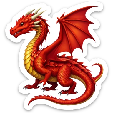Red dragan emoj sticker