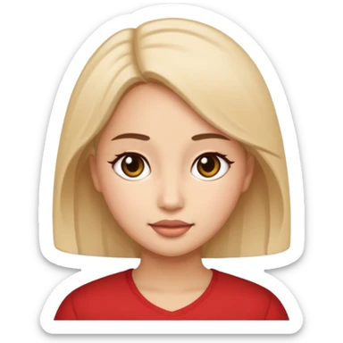 pretty genmoji that looks like Katrina Kiaf sticker