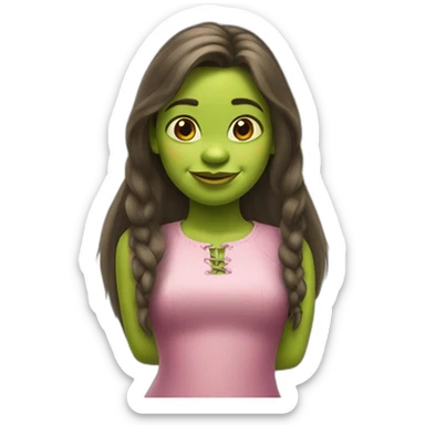 shrek as a girl sticker