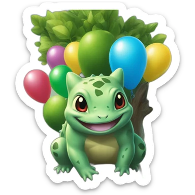 Bulbasaur and other species are also found on a large number in northern and eastern Australia tree with balloons sticker