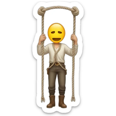 hangman with rope sticker