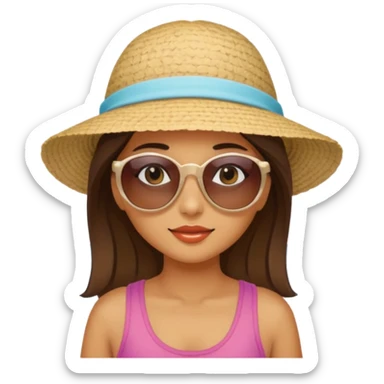 girl at the beach sticker