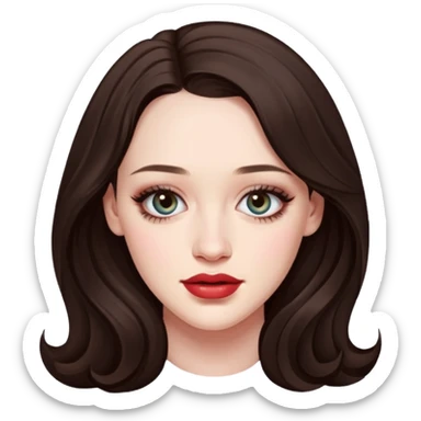 Kat Dennings real features  sticker