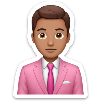 business owner in pink suit sticker