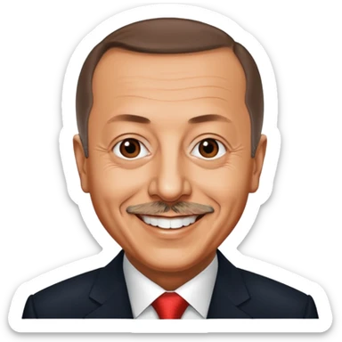Recep Tayyip Erdogan, smiling sticker