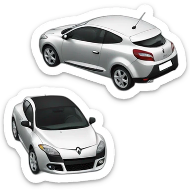 Voiture Renault Megane 2 année 2006 cc noir sticker