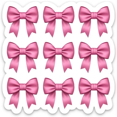 Girly bows sticker