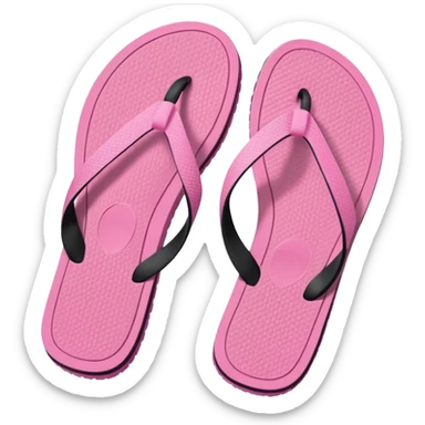 Flip flops pink sticker