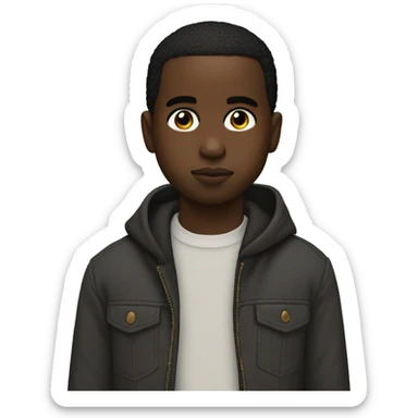 Black boy kanye west sticker