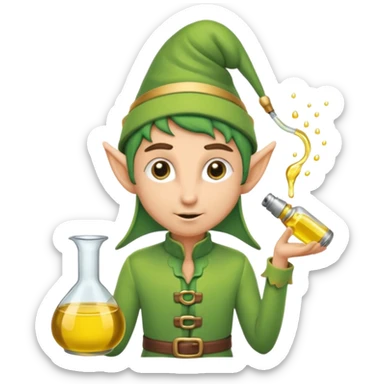 Elf’s pumping oil  sticker