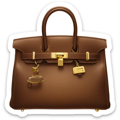 brown birkin bag sticker