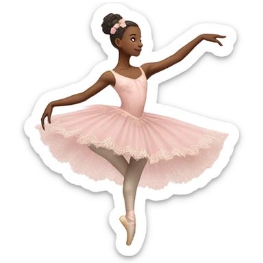  rococo light pink ballet  sticker