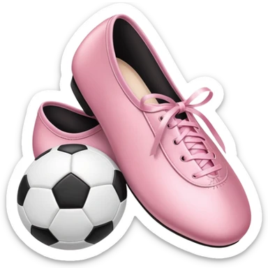 Ballet shoes and soccer ball sticker