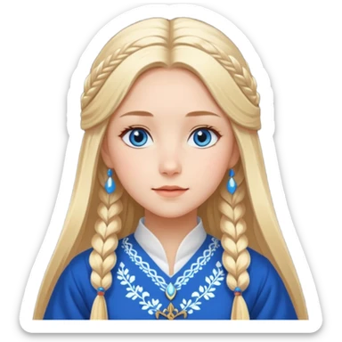 Norwegian beautiful anime lady sticker