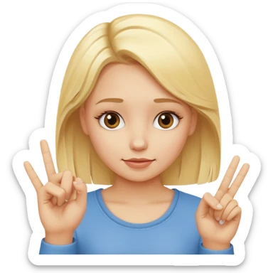 blond girl doing okay sign sassy sticker
