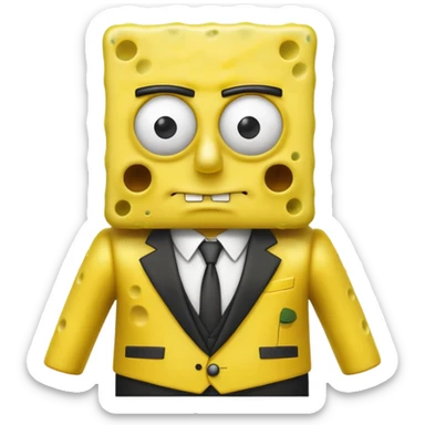 Gangster SpongeBob sticker