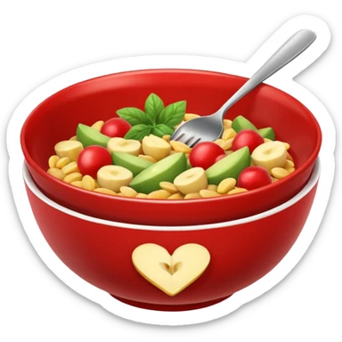 healthy bowl red bowl sticker