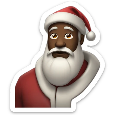 Black Santa disapproving sticker