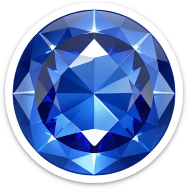 round sapphire sticker