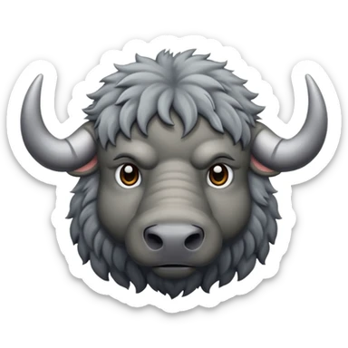 A gray buffalo sticker