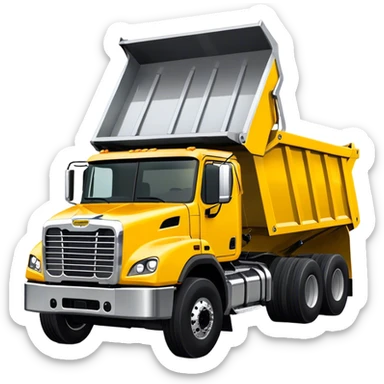 Dump Truck - Freightliner 114SD (Model Year: 2022) (Iconic colour: Yellow with black and silver) sticker