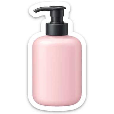 Pale pink lotion bottle sticker