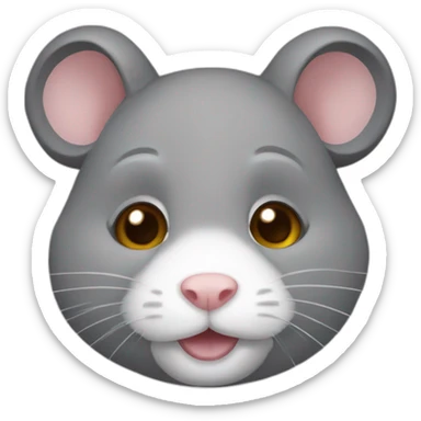 gray-hamster-fullface sticker