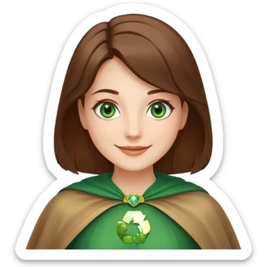 female hero for sustainability sticker