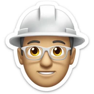 Ingeniero  Zootecnista con casco blanco  sticker