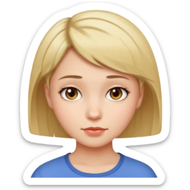 cut long hair short  girl sticker