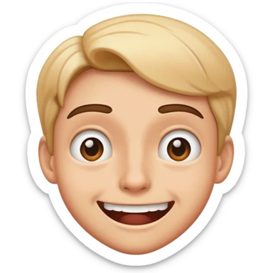 Nodding along with a clueless, forced grin. sticker