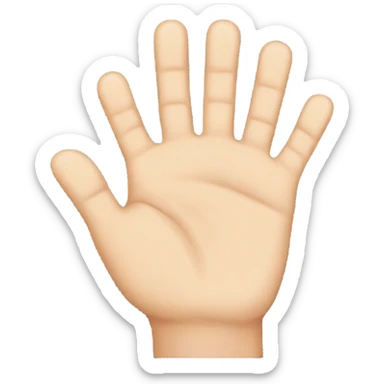 hand with 5 fingers sticker