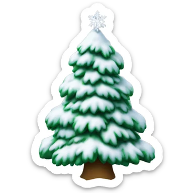 christmas tree with snow sticker