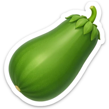 zucchini-shaped cartoon nose sticker
