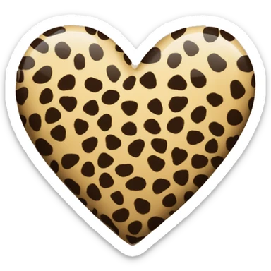 Corazón con estampado de leopardo  sticker
