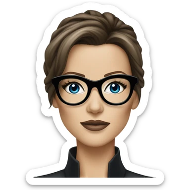 Kate Beckinsale blue eyes glasses classy high fashion  sticker