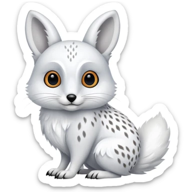 Ermine-Snowshoe-Hare-Arctic-Fox-Snowy-Owl-fusion-hybrid sticker